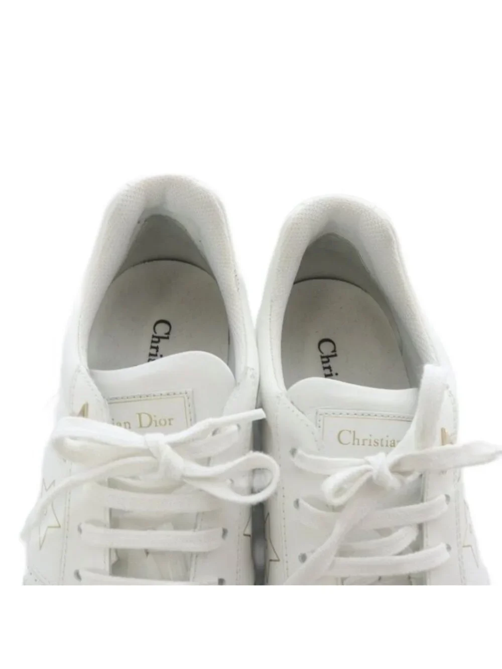 Dior Star Sneakers Low Cut Leather 38 White - Picture 9 of 9